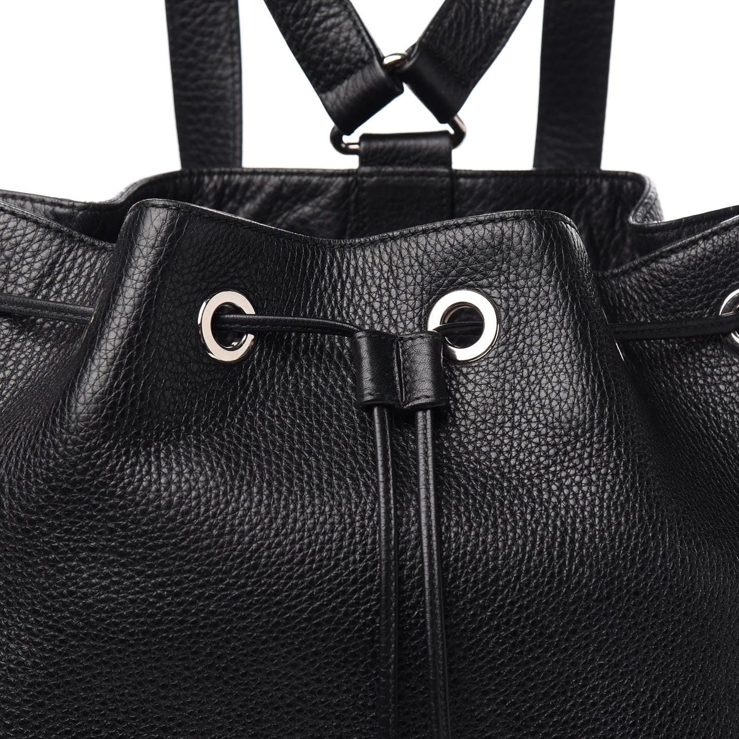 Gucci Pebbled Calfskin Small Soho Drawstring Backpack Black 9 of 9