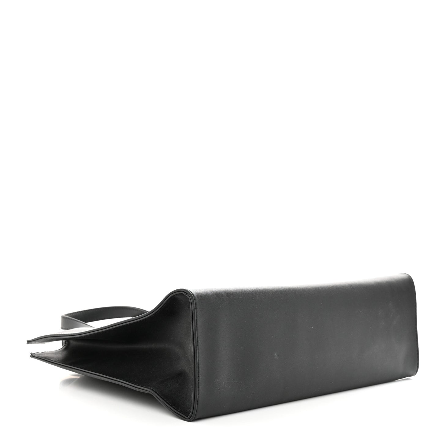 Vegan Leather Medium Shopping Bag Black