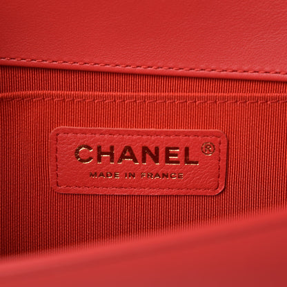 Chanel Calfskin Quilted Medium Boy Flap Red 6 of 11