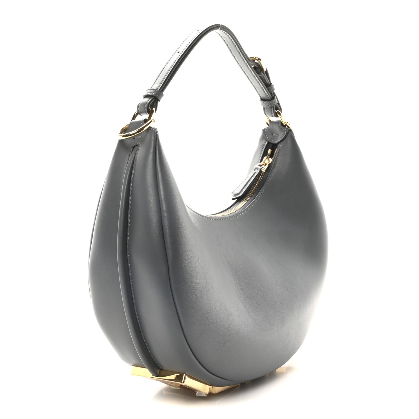 Vitello Grace Matte Small Fendigraphy Hobo Bag Tempesta