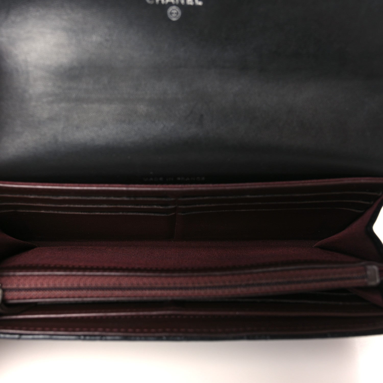 Chanel Lambskin Quilted Large Gusset Flap Wallet Black 5 of 9