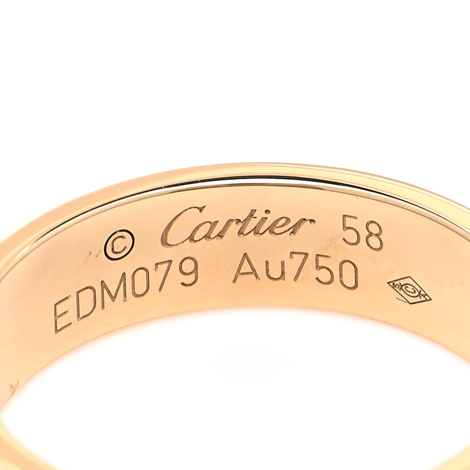 Cartier 18K Yellow Gold 5.5mm LOVE Ring 58 8.5 4 of 5