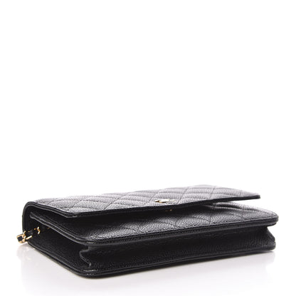 Chanel Caviar Quilted Wallet On Chain WOC Black 4 of 12
