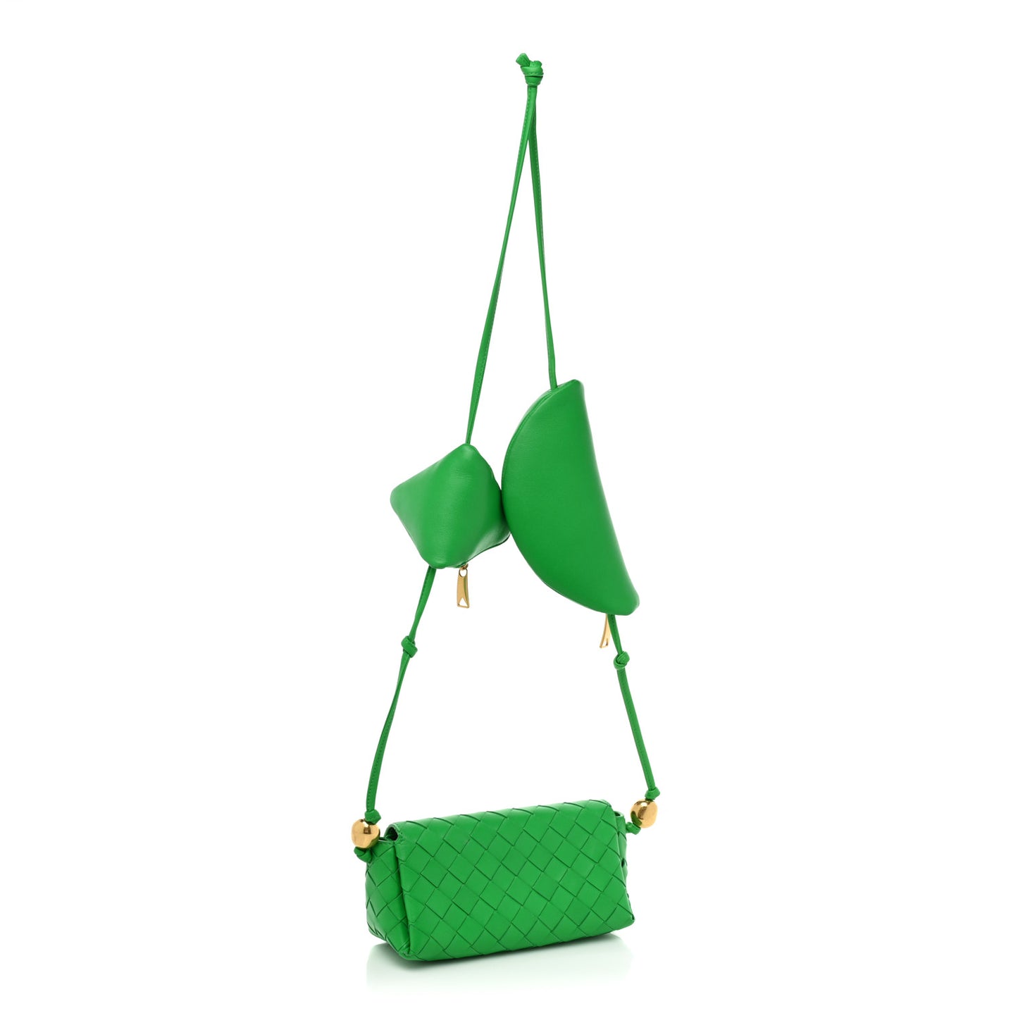 Nappa Intrecciato Pouch On Strap Parakeet