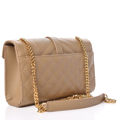 Saint Laurent Grain De Poudre Textured Mixed Matelasse Triquilt Small Monogram Satchel Cork 3 of 10