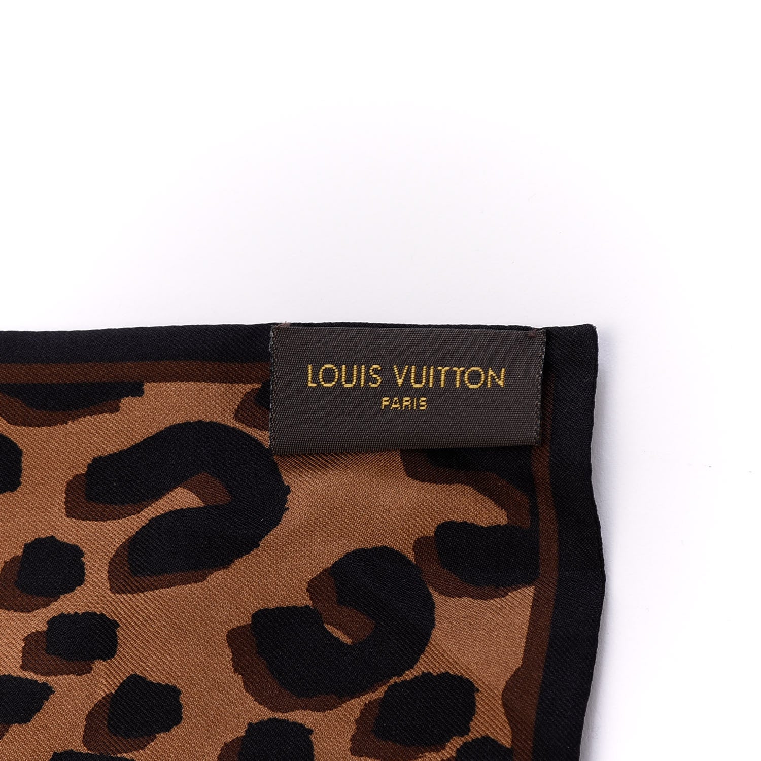 Louis Vuitton Silk Leopard Bandeau Scarf Marron 3 of 3