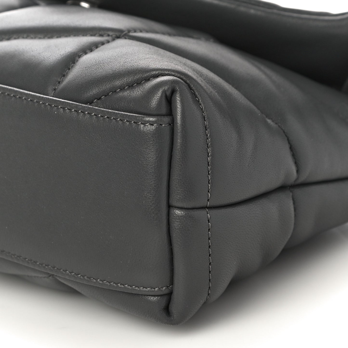 Lambskin Quilted Toy Loulou Puffer Monogram Chain Satchel Storm