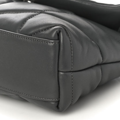 Saint Laurent Lambskin Quilted Toy Loulou Puffer Monogram Chain Satchel Storm 10 of 10