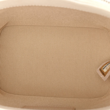 Chanel Calfskin Raffia Small Vanity Case Bag White Beige 11 of 31