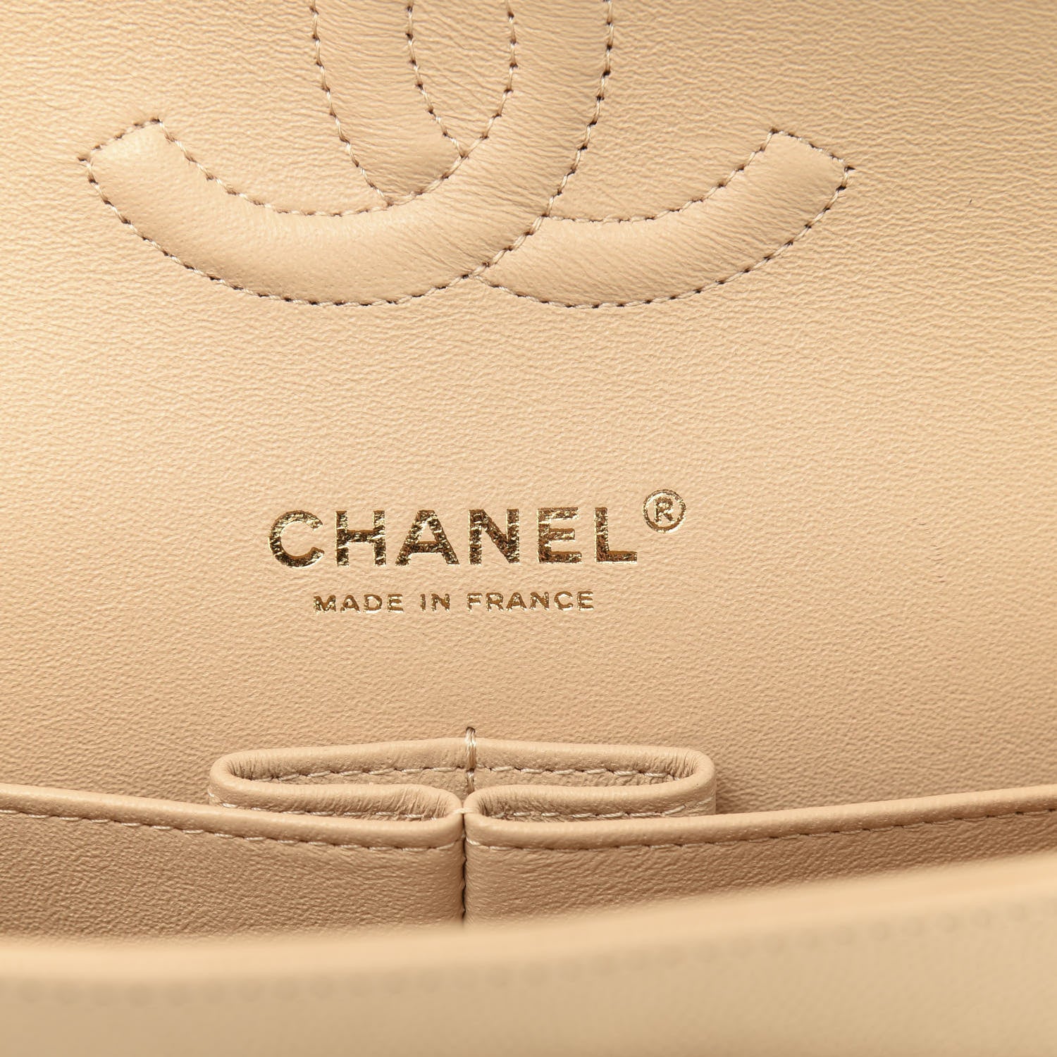 Chanel Caviar Quilted Medium Double Flap Beige Clair 6 of 13