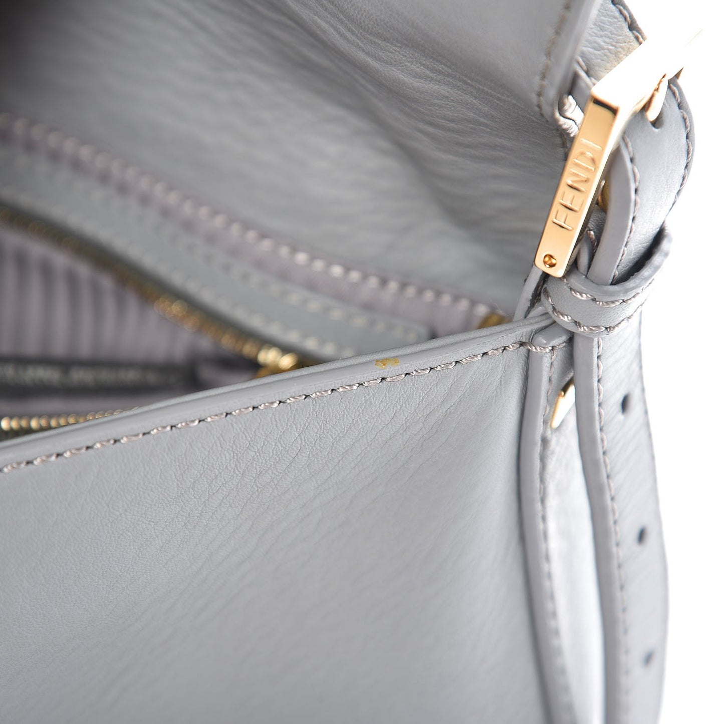 Vitello Enamel Interchangeable Strap Baguette Grigio