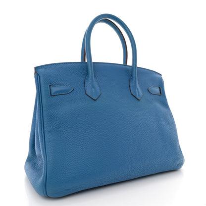 Hermes Taurillon Clemence Birkin 30 Mykonos 3 of 11