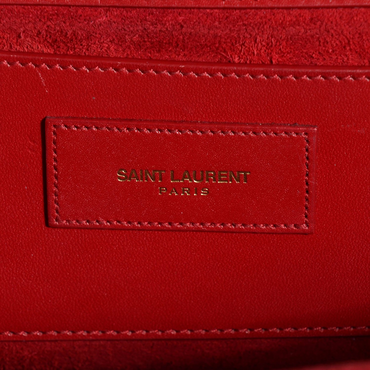 Saint Laurent Smooth Calfskin Medium Classic Monogram Kate Tassel Satchel Lipstick Red 7 of 8