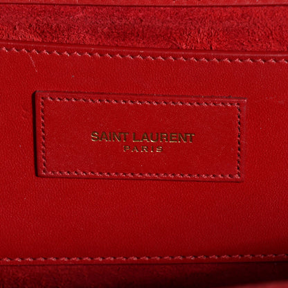 Saint Laurent Smooth Calfskin Medium Classic Monogram Kate Tassel Satchel Lipstick Red 7 of 8