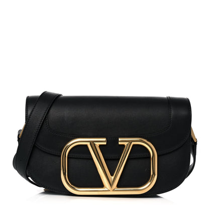 Valentino Garavani Smooth Calfskin Supervee Shoulder Bag Black 1 of 16