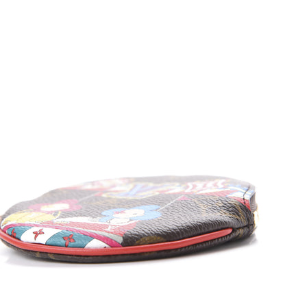 Louis Vuitton Monogram 2020 Christmas Animation Bumper Cars Round Coin Purse Coquelicot 7 of 9
