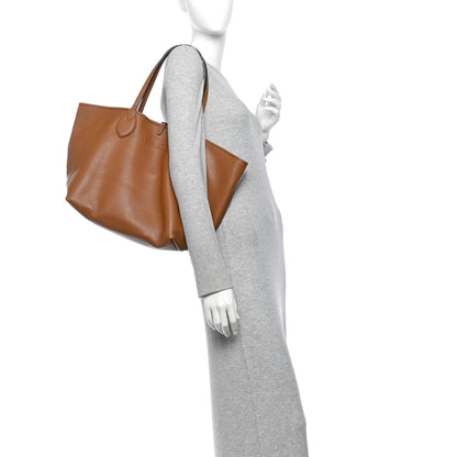Gucci Grained Calfskin Monogram Large Totissima Reversible Tote Brown 2 of 12