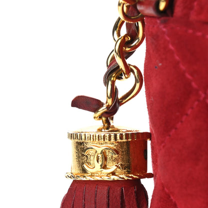 Chanel Suede Quilted Tassel Camera Bag Red 14 of 14