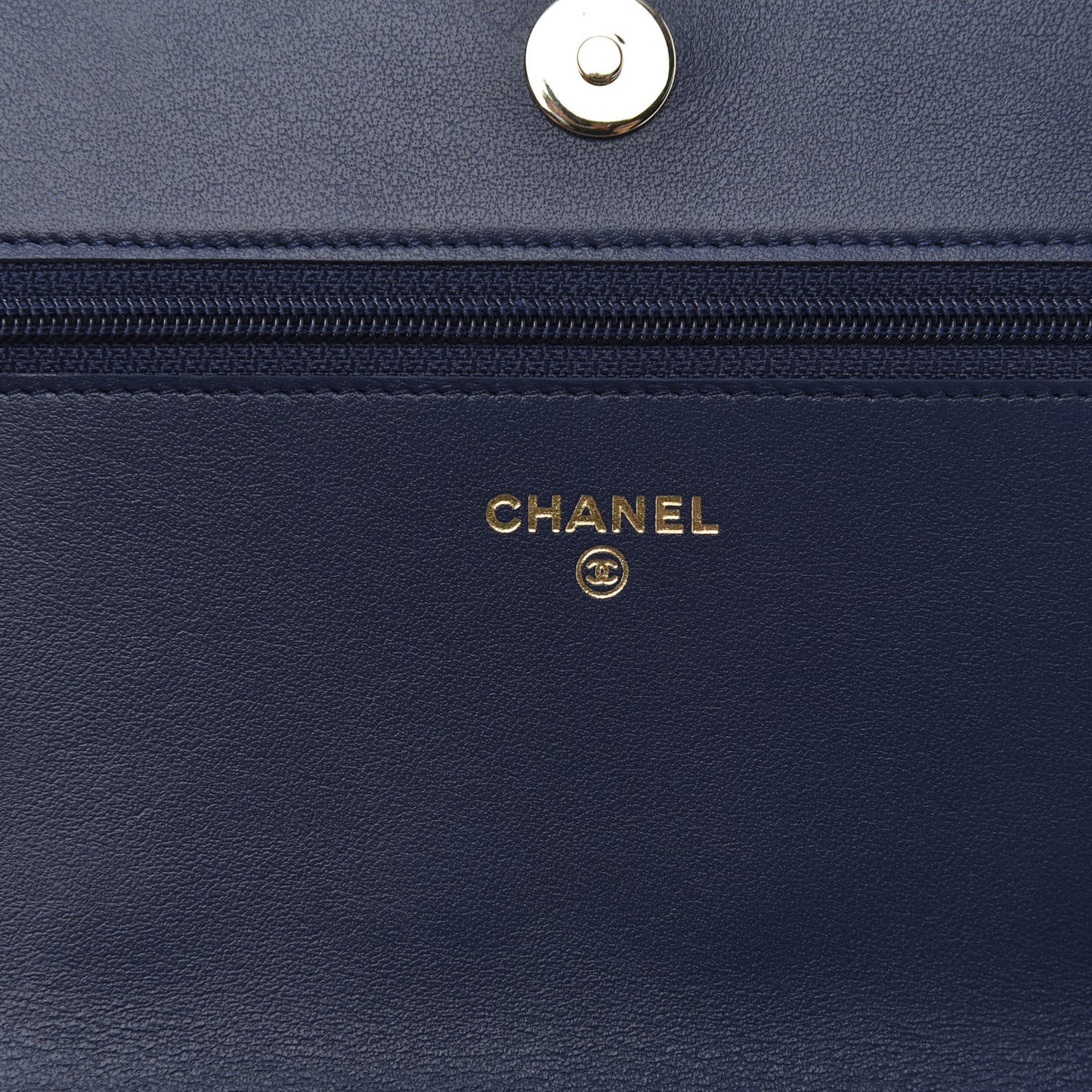 Caviar Quilted Boy Wallet On Chain WOC Navy