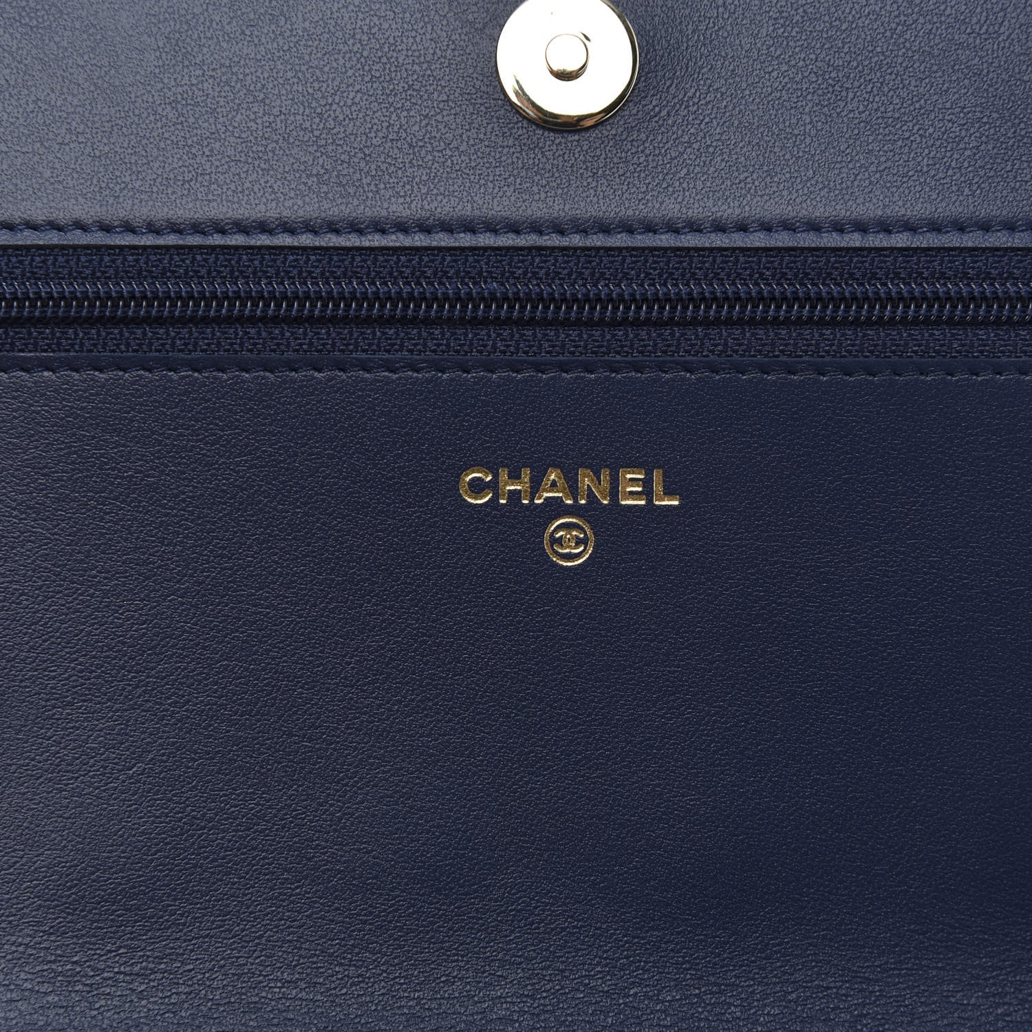 Chanel Caviar Quilted Boy Wallet On Chain WOC Navy 8 of 15