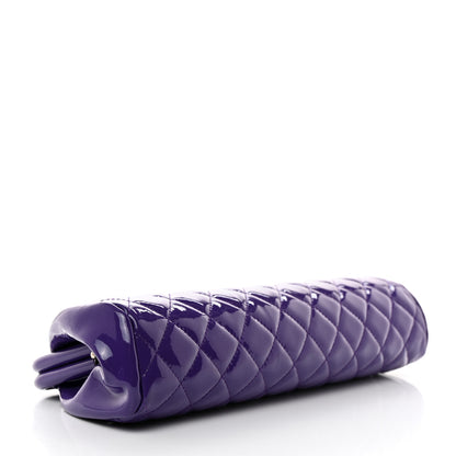 Chanel Patent Quilted Timeless Clutch Purple 4 of 7