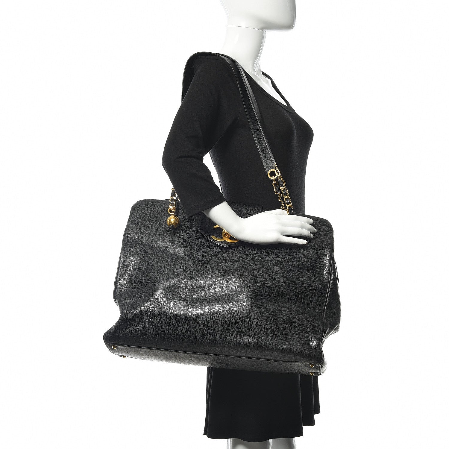 Chanel Caviar XL Weekender Bag Black 2 of 11