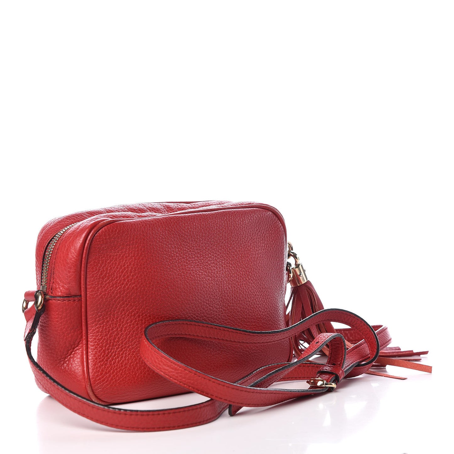 Pebbled Calfskin Small Soho Disco Bag Tabasco Red