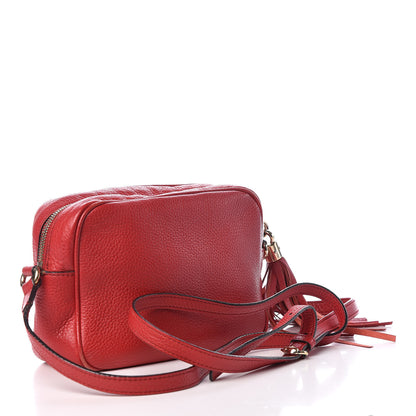 Gucci Pebbled Calfskin Small Soho Disco Bag Tabasco Red 3 of 16