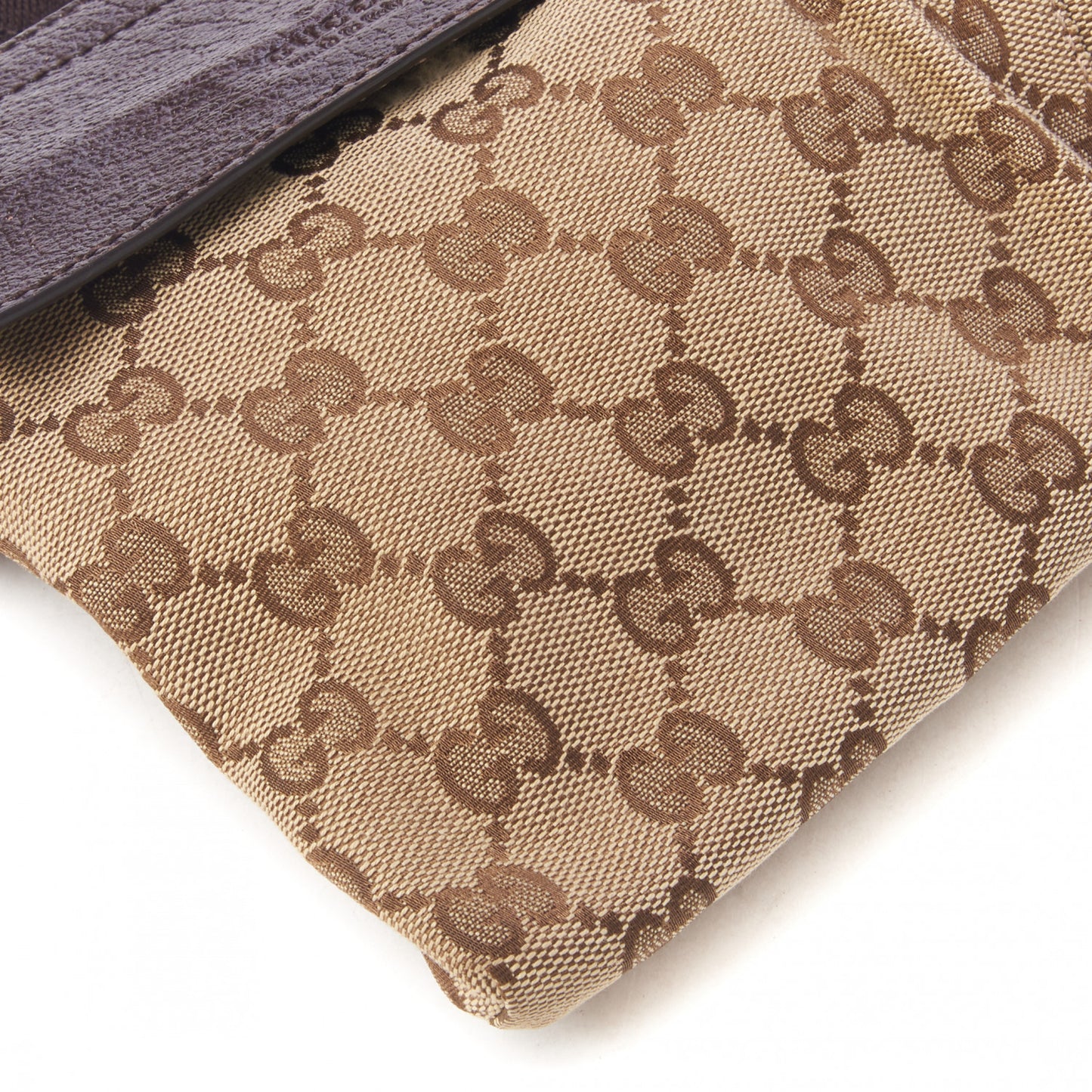GG Monogram Double Pocket Belt Bag Dark Brown