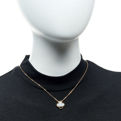 Van Cleef & Arpels 18K Yellow Gold Black Onyx Vintage Alhambra Pendant Necklace 2 of 6