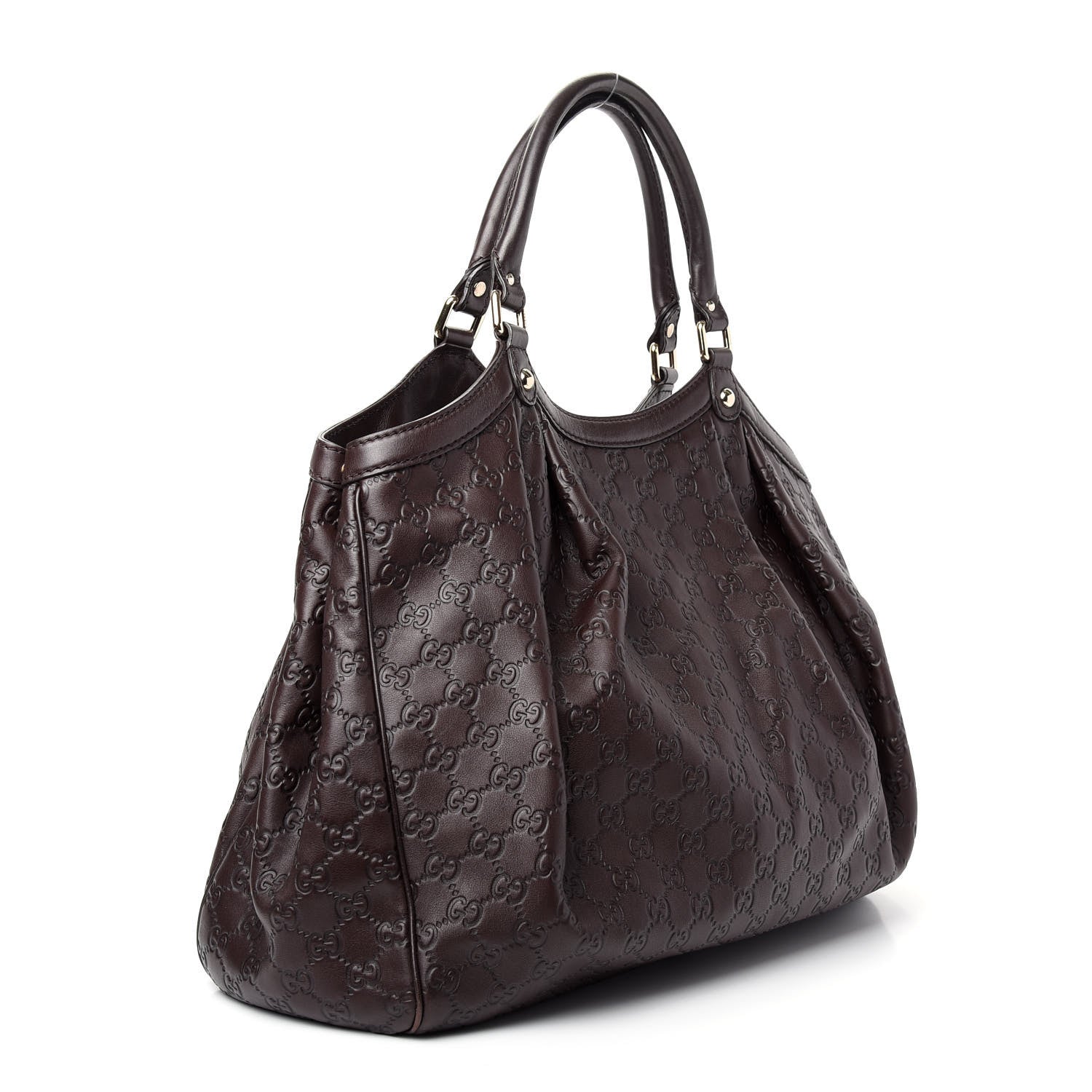Gucci Guccissima Signature Large Sukey Tote Chocolate 3 of 9
