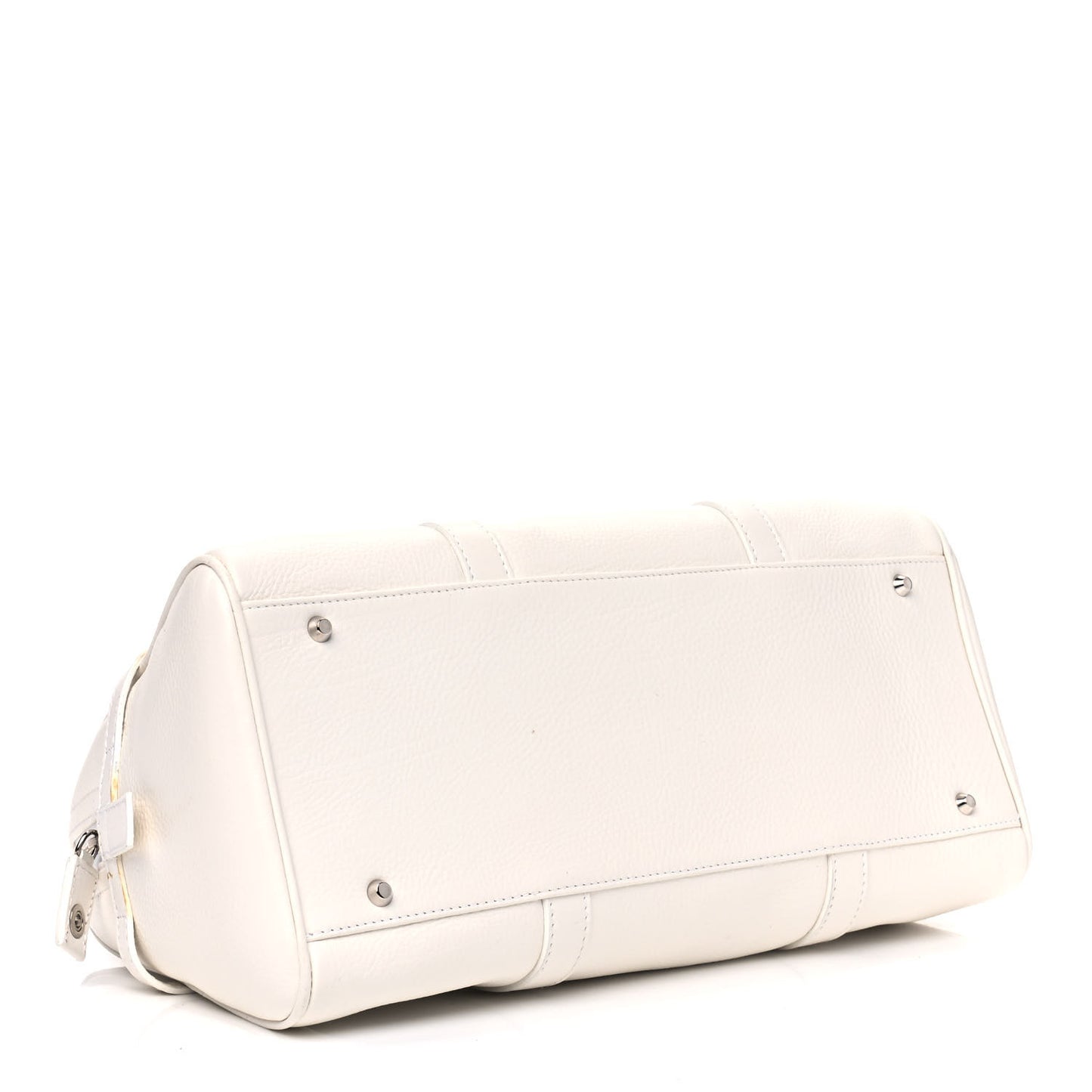 Calfskin Logo Charms Boston White
