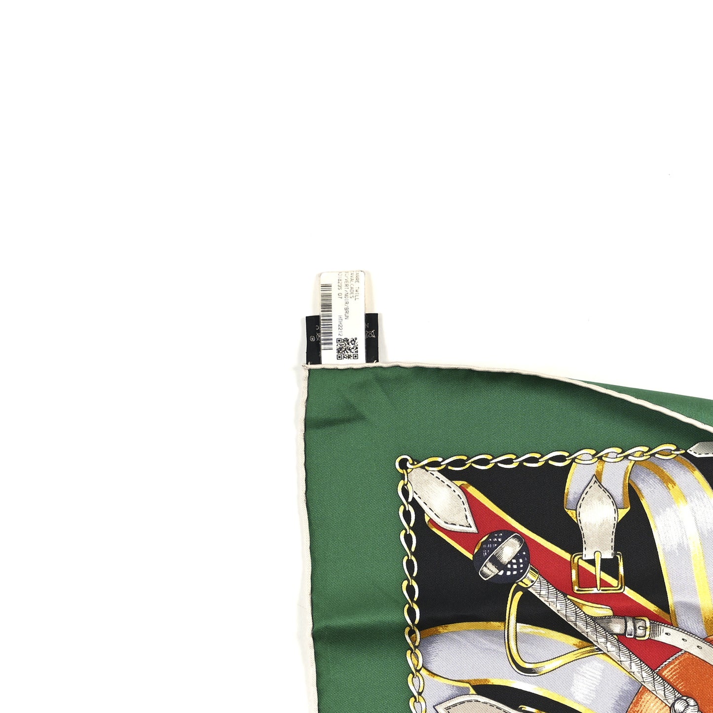 Silk Cavalcades Scarf 90 Vert Black Brun