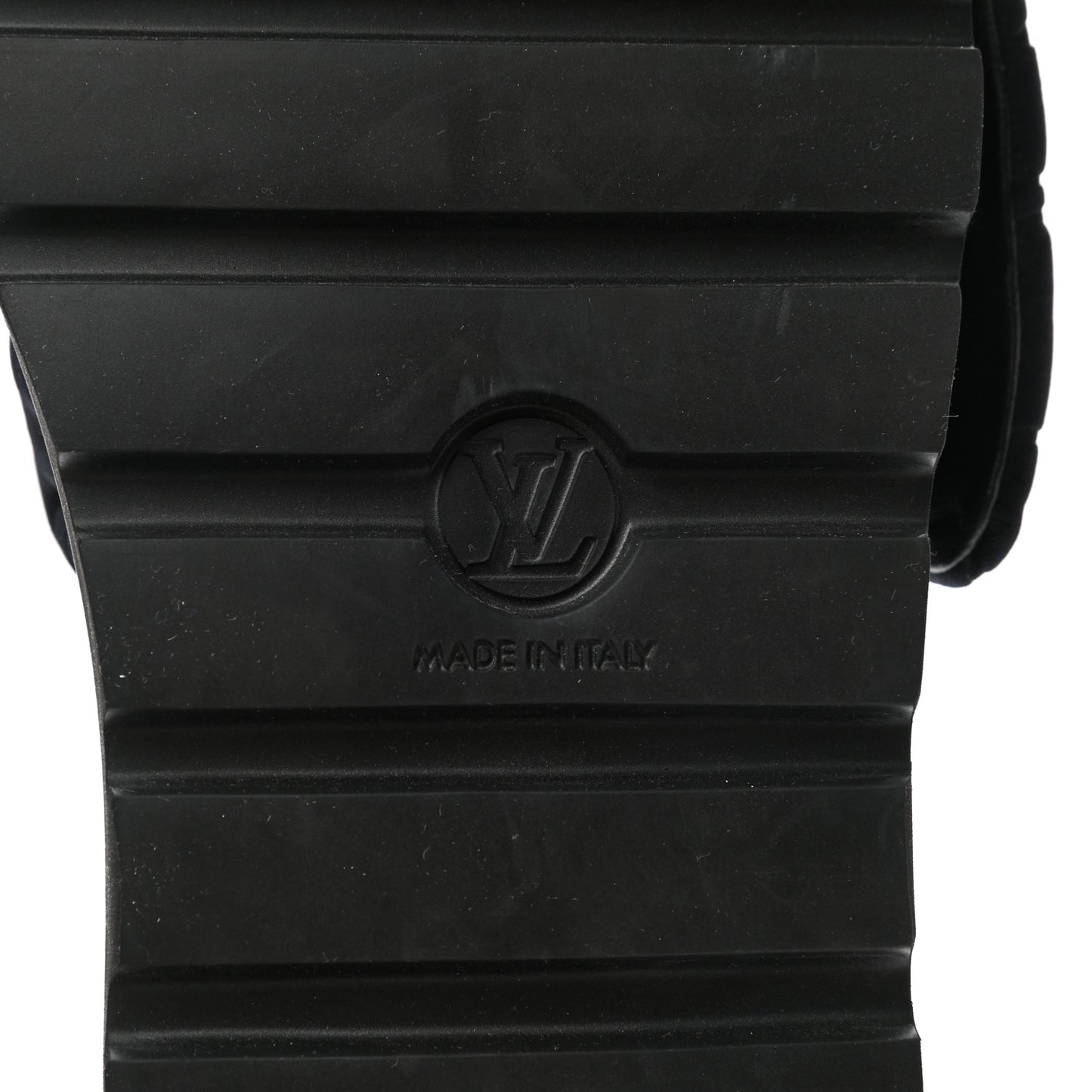 Technical Fabric Embossed Monogram Pool Pillow Comfort Mule 40 Black
