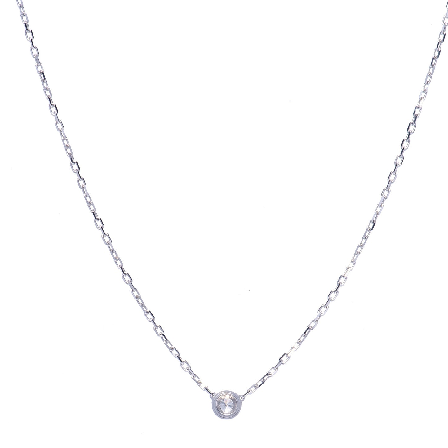 18K White Gold Diamond SM D'Amour Pendant Necklace
