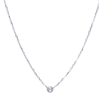 Cartier 18K White Gold Diamond SM D'Amour Pendant Necklace 1 of 6