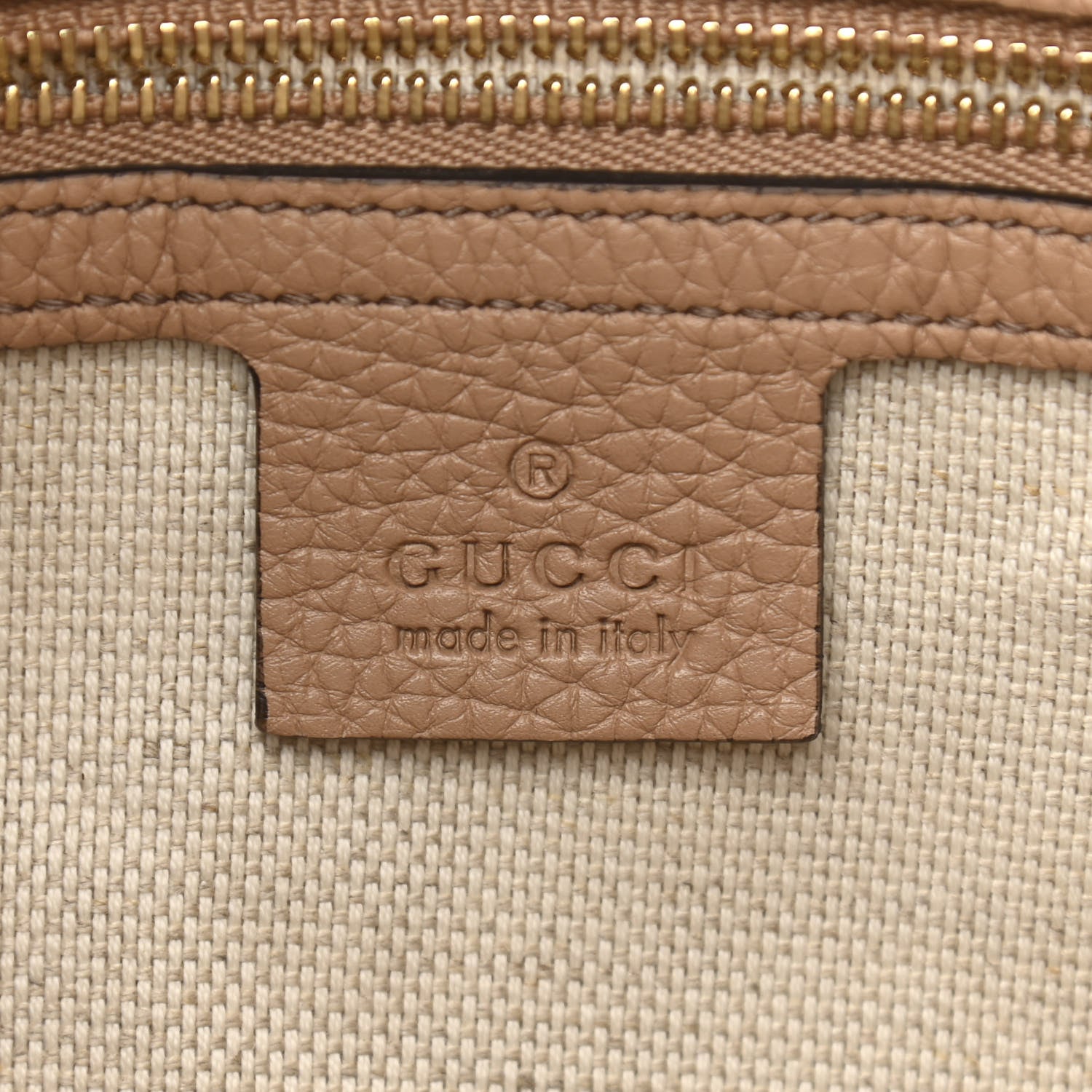 Gucci Pebbled Calfskin Medium Soho Chain Shoulder Bag Camelia 6 of 10