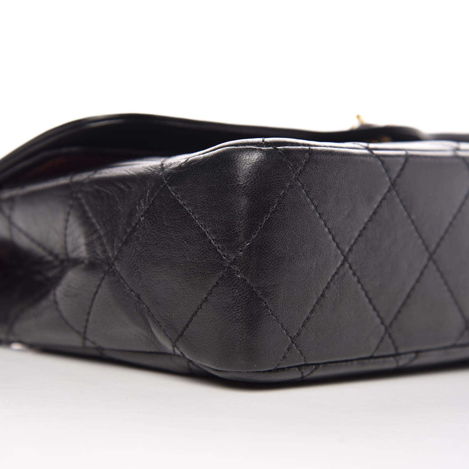 Chanel Lambskin Quilted Medium Double Flap Black 15 of 16