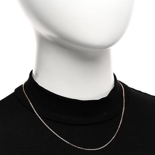 18K Yellow Gold Trace Chain Necklace