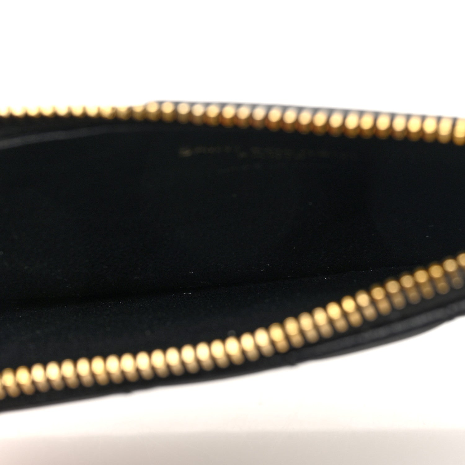 Saint Laurent Lambskin Matelasse Cassandre Carre Fragments Zippered Card Case Black 5 of 6