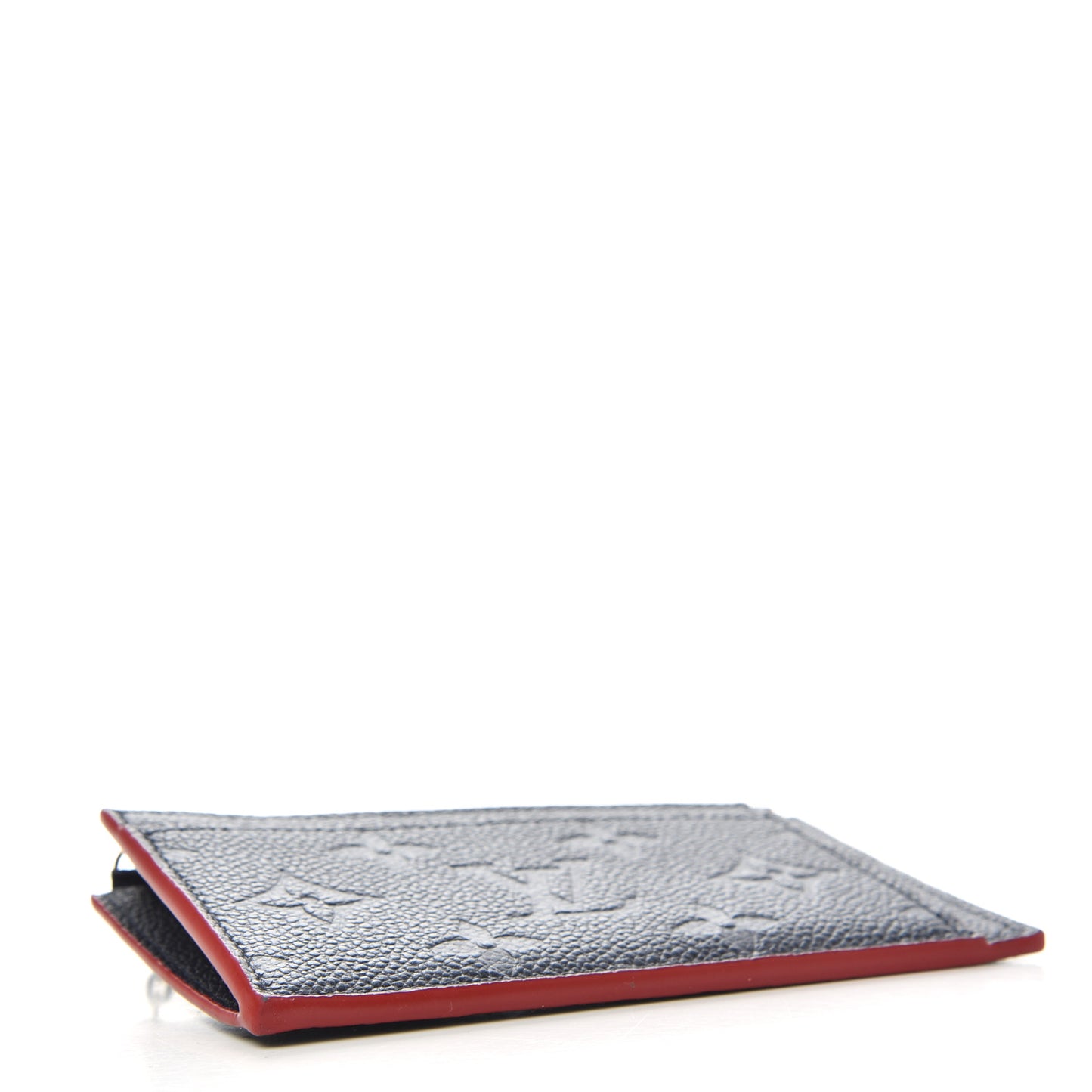 Empreinte Blooming Flowers Zipped Card Holder Marine Rouge