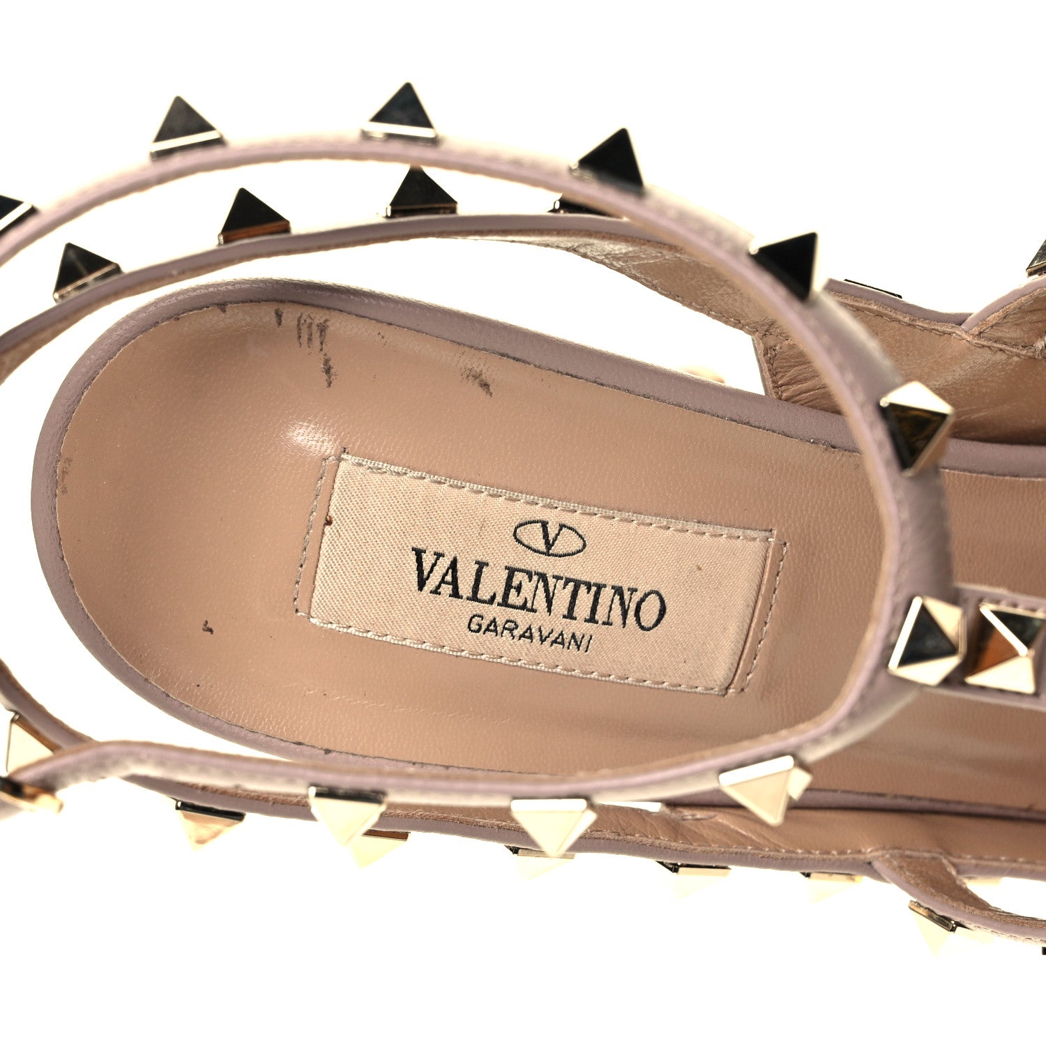 Valentino Garavani Nappa Rockstud Ankle Strap Pumps 41 Poudre 7 of 7