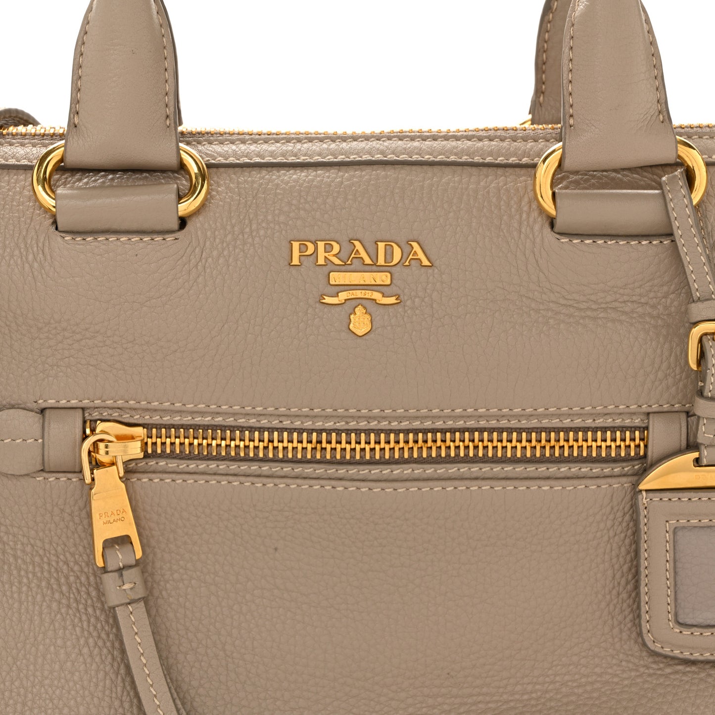 Vitello Daino Shopping Satchel Pomice