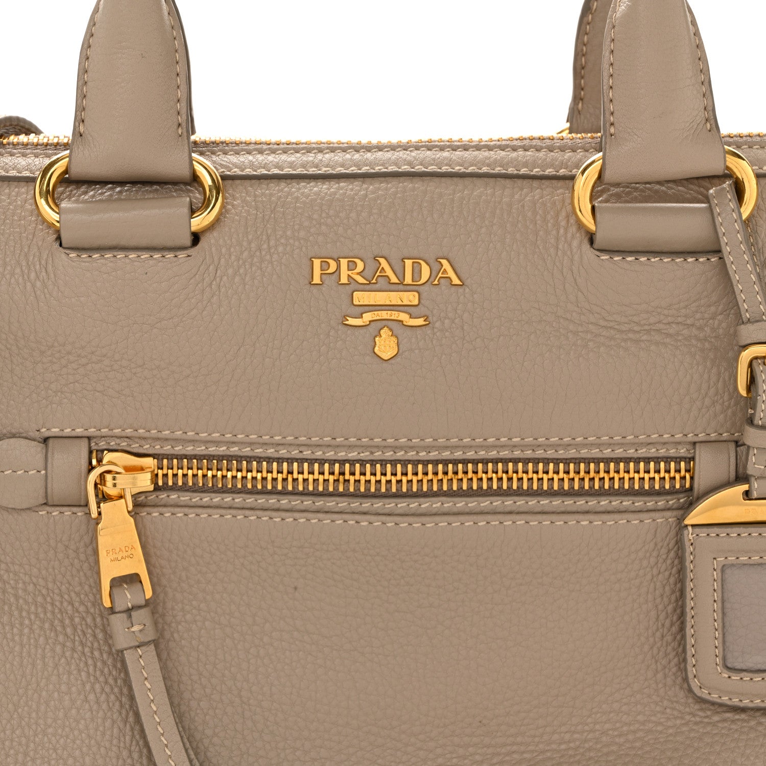 Prada Vitello Daino Shopping Satchel Pomice 9 of 14