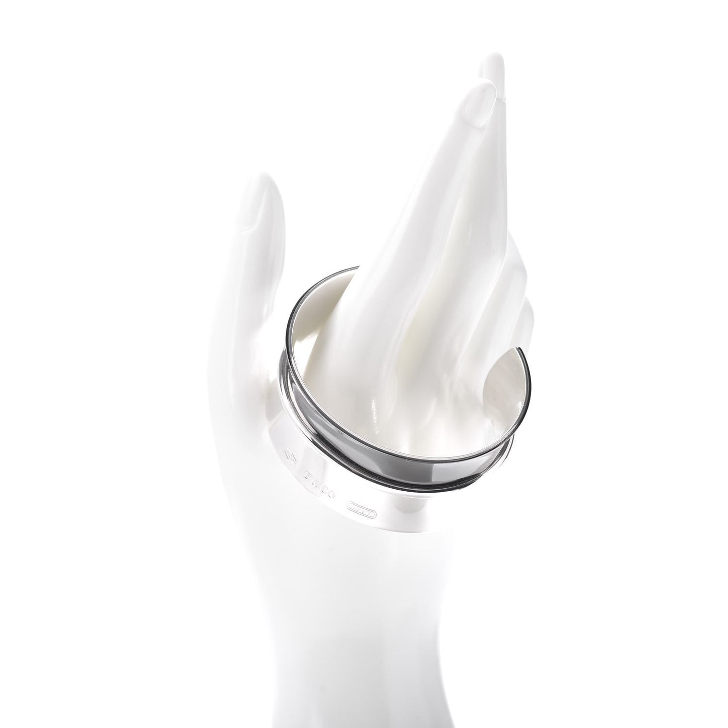 Titanium Sterling Silver 1837 Wide Belt Cuff Bracelet