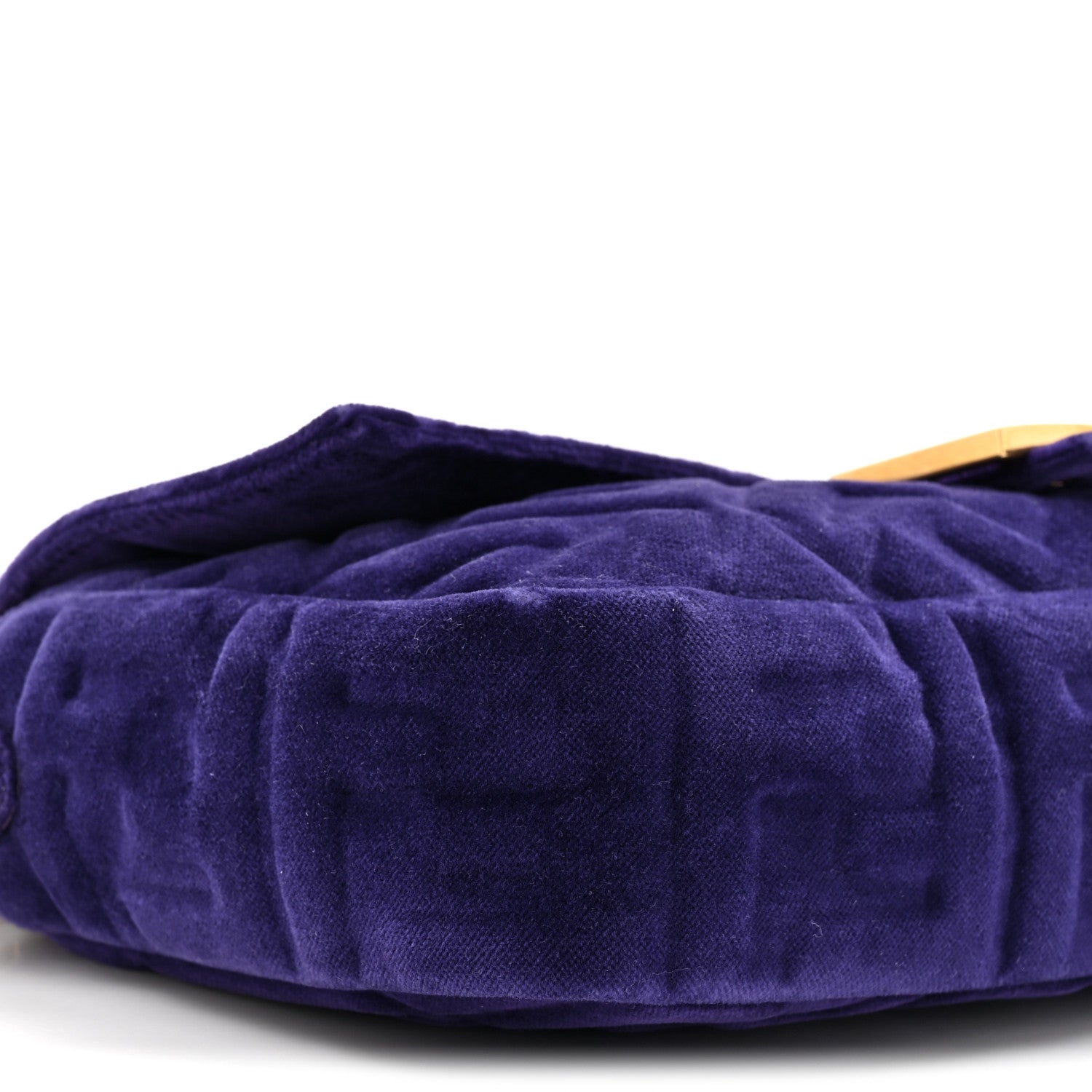 Fendi Velvet FF Embossed Baguette Viola Plus 10 of 10