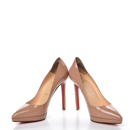 Christian Louboutin Patent Pigalle Plato 120 Pumps 35 Nude 6 of 17