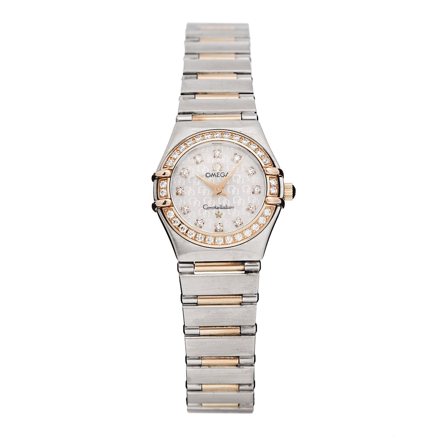 Omega Stainless Steel 18K Red Gold Diamond Bezel Mother of Pearl 23mm Constellation Quartz Watch 895.1203 1 of 6