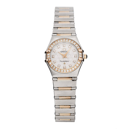 Omega Stainless Steel 18K Red Gold Diamond Bezel Mother of Pearl 23mm Constellation Quartz Watch 895.1203 1 of 6