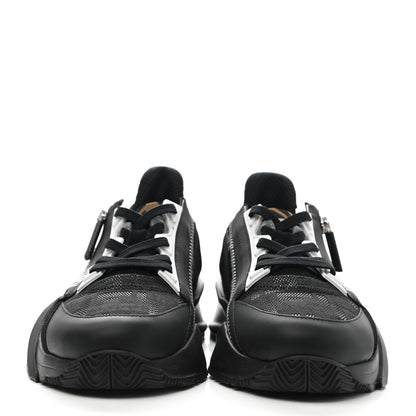 Fendi Nylon Lycra FF Womens Fendi Flow Low Top Sneakers 37 Black Silver Anthracite 2 of 9